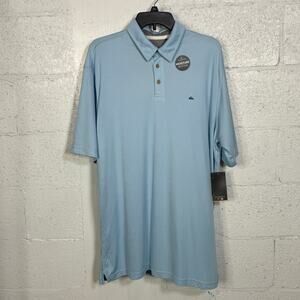 Quiksilver Waterman Men's Waterpolo Quick Dry Polo Shirt Dream Blue XXL $70